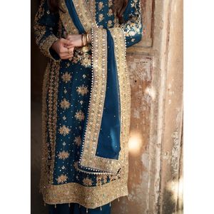 Women's Fancy Top-Bottom and Dupatta <b>Set</b> with Intricate <b>Embroidery</b> Sequence Work - Product Image 2