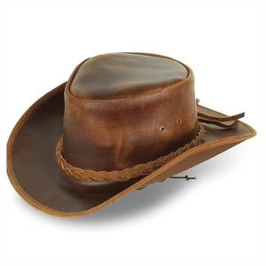Nuevo Modelo 2026 Sombrero Vaquero de Cuero Sólido al por Mayor, Sombrero Vaquero de Cuero de Moda para Viajes al Aire Libre en Venta a Precio Económico - Product Image 2