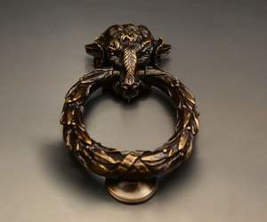 Battant de porte antique en laiton massif, battant de porte en laiton fait main pour entrée principale, battant de porte d'entrée robuste en laiton pur - Product Image 1