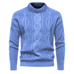 Suéter de Punto para Hombre WARPRO INDUSTRY, Manga Larga, Color Sólido, Invierno, Casual, 100% Algodón, Antiarrugas, Transpirable - Product Image 4