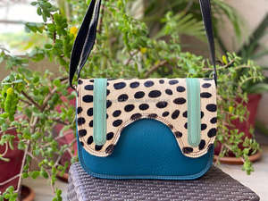 Sac à bandoulière en cuir recyclé de Style occidental pour femmes, sac à main en fourrure à imprimé Animal pour femmes - Product Image 2