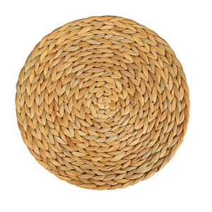 Pale Seagrass <b>Placemats</b> Round Woven Fiber Table Mats Natural Straw Chargers for Soft Airy Dining Room Themes - Product Image 2