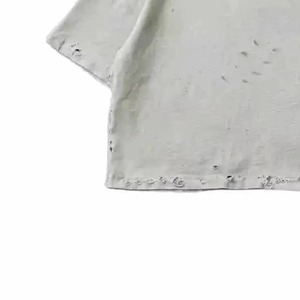 เสื้อยืดสไตล์วินเทจพิมพ์ลายโลโก้ตามสั่ง เนื้อผ้าหนา ทรงโอเวอร์ไซส์ สำหรับผู้ชาย แบบครอป - Product Image 5