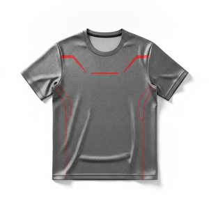 Camiseta de entrenamiento con paneles de malla transpirable, top de running de alta calidad, ropa deportiva de color personalizado, artículo de ropa de gimnasio directo de fábrica - Product Image 1