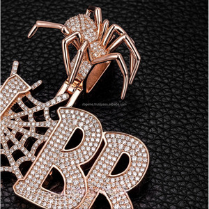 ชุดเครื่องประดับเพชรโมอิสซาไนต์แบบ Cuban Link ของ RB Gems สำหรับผู้ชาย สไตล์ฮิปฮอป ประดับเพชรเต็มเส้น ประกอบด้วยสร้อยข้อมือ สร้อยคอ และจี้ รุ่น PEN3STR อินเดีย - Product Image 1