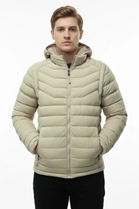Blouson matelassé blanc à capuche pour femme, léger, coupe-vent, fermeture éclair sur le devant, manteau d'hiver décontracté, couleur unie, coupe ajustée, polyester, polaire - Product Image 4