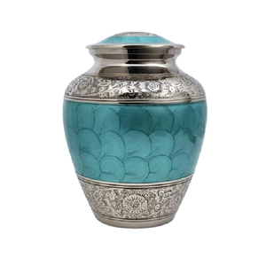 Urne commémorative décorative en laiton artisanal pour cendres humaines et animales de compagnie, taille adulte, design moderne de luxe, capacité 3-4L - Product Image 1