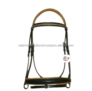 Bridas de cuero acolchadas para montar a caballo de la mejor calidad, cómodas y elegantes bridas decorativas para caballos - Product Image 1