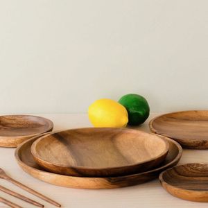 Wooden Dinner <b>Plate</b> With Premium Natural Finish For Modern Kitchen And Restaurant Tableware - Product Image 6