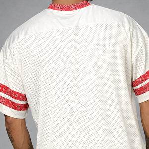 Camisetas de Fútbol Americano Personalizadas por Sublimación, de Malla, para Hombre, Manga Corta, Antibacterianas, 100% Poliéster, Top Deportivo, OEM Privado - Product Image 3