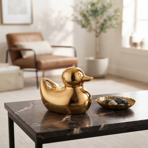 Modern Luxury <b>Gold</b> Metal Duck Figurine Cute Animal Sculpture Desktop Tabletop <b>Ornament</b> Home Decor Artware Craft - Product Image 5