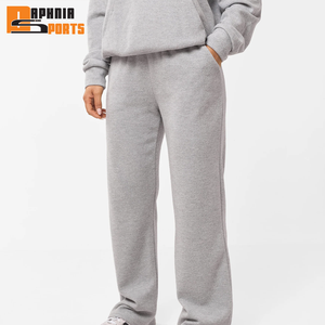 Conjunto de 2 Piezas de Ropa Deportiva Casual para Mujer, Sudadera con Cierre y Pantalones Deportivos, Corte Regular, 100% Algodón Felpa - Product Image 4