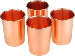 Gobelet en cuivre 250 ml à paroi simple, résistant à la chaleur, design classique, écologique, portable, pour la randonnée, le bureau, compatible lave-vaisselle et micro-ondes, chaud - Product Image 6