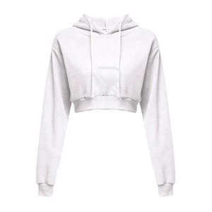 Sudadera con capucha unisex antiencogimiento con cremallera frontal, top corto, gris personalizado, de felpa, manga larga, moderna, con efecto tie-dye, para otoño/invierno, ODM - Product Image 2