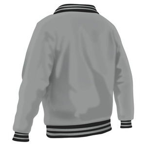 Blouson universitaire personnalisé à fermeture éclair, blouson bomber OEM, blouson de baseball homme femme, blouson en tricot côtelé à marque privée, fabricant en gros - Product Image 2