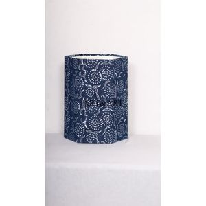 Cubo de basura indio hecho a mano para cocina, con tapa abierta, para papel y residuos, con estampado artesanal, para usar con tela de algodón. - Product Image 1