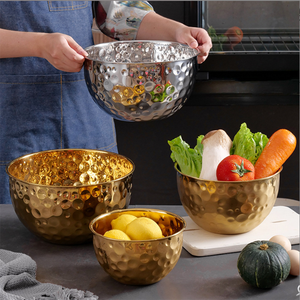 Tazones para Ensalada de Acero Inoxidable Pulido de Alta Calidad, Tazón Coreano para Sopa Ramen, Recipiente para Alimentos, Cubiertos, Color Dorado y Plateado - Product Image 6