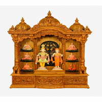 Designer professionnel, bois de teck sculpté à la main, temple, design moderne pour la maison, couleur et taille personnalisées, directement de l'usine aux États-Unis