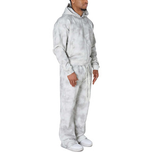 <b>women</b> baggy pant Plus Size Heavyweight 100% Cotton Two Piece Tracksuit Set Sweatpants and Hoodie <b>Flared</b> <b>Joggers</b> OEM - Product Image 2