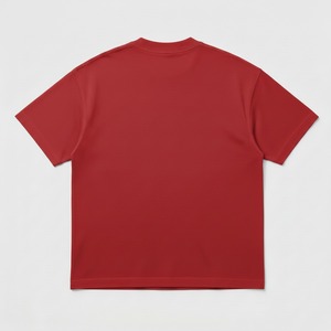 เสื้อยืดคอกลมแขนสั้นสีแดงสำหรับผู้ชาย พิมพ์ลายโลโก้สีขาวด้านหน้า ทรงปกติ สวมใส่สบาย ผ้าฝ้ายเจอร์ซีย์ 100% ระบายอากาศได้ดี น้ำหนัก 220 กรัม รับสั่งทำ - Product Image 2