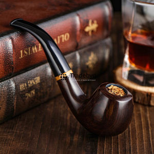 Pipa de Tabaco de Madera Estilo Vintage, Tallada a Mano, Madera Natural, Pipa Clásica para Fumadores, Regalo para Coleccionistas por Tradebyd - Product Image 2