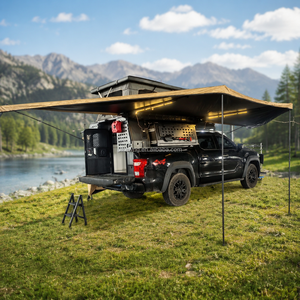 Capot de camion en aluminium avec auvent latéral et espace de rangement pour Ford F-150 avec benne de 5,5 pieds, en Oxford 600D - Product Image 2