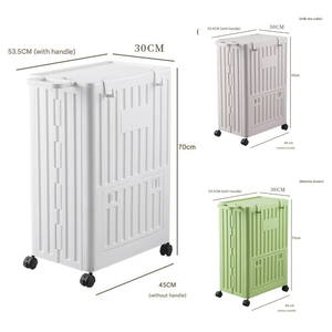 Large Capacity <strong>Rectangle</strong> Injection Molded Foldable Plastic Storage Box with Wheels Stackable Home Organizer <strong>Bin</strong> (70L-80L) - Product Image 2
