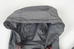 Magna Men's Waterproof Windbreaker Half <b>Zipper</b> <b>Jacket</b> Gray Red Sporty Outdoor Wear Spring Regular Fit Polyester Shell - Product Image 3