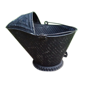 Seau à charbon en fer finition cuivre antique de style moderne, ensemble de cheminée et accessoires faits à la main de haute qualité - Product Image 4