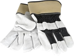 Leather Work <b>Gloves</b> Palm, thumb made of high-quality cowhide split leather Reinforced cuff for added wrist protection - Product Image 2