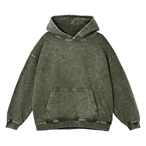Sweat-shirts à capuche oversize vintage pour hommes, pulls délavés à l'acide pour couples, streetwear - Product Image 1