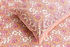 Drap plat en coton imprimé de Jaipur, 200 fils, toutes saisons, écologique, durable, lavable, respirant, doux pour la peau, taille complète - Product Image 2