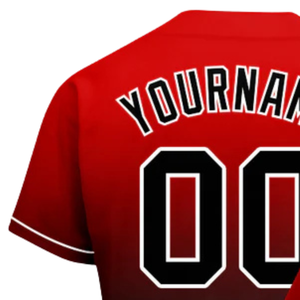Maillot de baseball pour homme, rouge, noir et blanc, tendance, avec boutons sur le devant, chemise d'équipe, performance athlétique, pour les jours de match, entraînement, uniforme sportif - Product Image 5