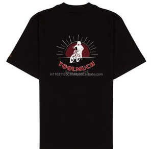 Camiseta de Manga Corta con Cuello Redondo, Estampada, Ecológica, de 180g, Tejida en Algodón 100% Transpirable, para Hombre, Talla Grande, de RUDRA APPARELS - Product Image 3