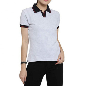 Camiseta polo para mujer con logotipo personalizado, último diseño, marca privada, nueva llegada, estilo moderno, ropa urbana de alta gama. - Product Image 3