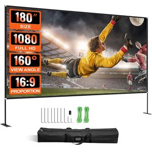 Schermo per Proiettore Portatile 4K HD da 150 Pollici per Esterni - Montaggio Facile - Product Image 1