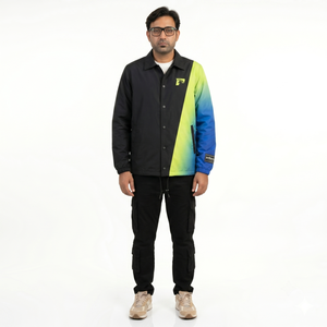 Blouson de coach universitaire surdimensionné en nylon personnalisé pour homme XS, coupe-vent imperméable style streetwear, impression graphique OEM, color block, vêtement d'extérieur - Product Image 1