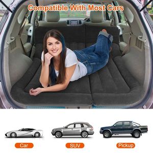 Materasso SUV nero per campeggio letto ispessito cuscino con pompa ad aria e borsa di stoccaggio PVC floccato letto per auto per viaggi a casa - Product Image 4