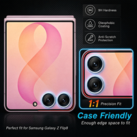 Pour Samsung Z Flip 8 Fold Ultra, verre trempé AR 9H, nouveau kit anti-poussière, kit d'installation personnalisé, protection d'objectif d'appareil photo