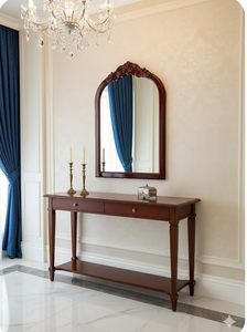 Carved Wooden Wall Mirror <b>Square</b> Decorative Vanity Accent Mirror Rustic Vintage Farmhouse <b>Frame</b> for Bedroom Living Room - Product Image 4