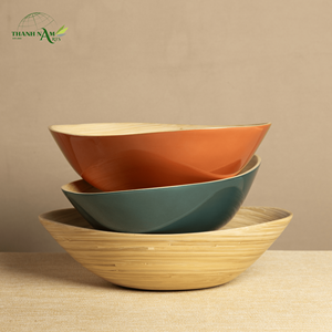 ชามไม้ไผ่ขายส่ง เป็นมิตรกับสิ่งแวดล้อม ภาชนะใส่อาหารจากธรรมชาติ สำหรับใช้ในบ้าน ร้านกาแฟ และร้านอาหาร - Product Image 4