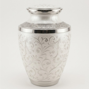 Urnes funéraires artisanales en laiton, best-sellers, pour cendres humaines, taille adulte, or, gravure florale, au meilleur prix. - Product Image 4