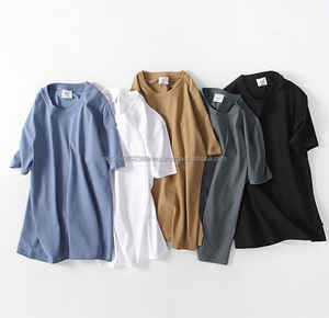 Camiseta de Verano para Hombre, 100% Algodón, Corte Ajustado, 180 Gramos, Diseño Sólido Personalizado con Bordado 3D, MOQ Bajo, Venta al Por Mayor, Fuente Directa - Product Image 4
