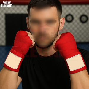 Bandages de soutien pour poignets de MMA et de kickboxing pour l'entraînement et les combats – Qualité supérieure, nouveau logo personnalisé, bandages de boxe en coton élastique - Product Image 5