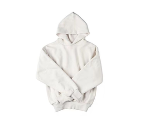 Sudadera con capucha corta para hombre, de la mejor calidad, holgada, gruesa, sin cordón, de forro polar 100% algodón, estilo crop, de gran gramaje, esencial, nueva. - Product Image 3
