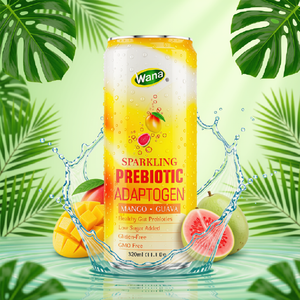 เครื่องดื่มพรีไบโอติกผสมมะม่วงและฝรั่งแบบมีฟอง ขนาด 320 มล. ยี่ห้อดังในตลาด คุณภาพสูง รับผลิตแบบ OEM ODM แบรนด์ส่วนตัว ขายส่ง - Product Image 2