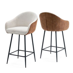 26,5 tabourets de bar modernes de style contemporain avec rembourrage confortable et pieds en métal durables pour une stabilité accrue et une touche décorative. - Product Image 2