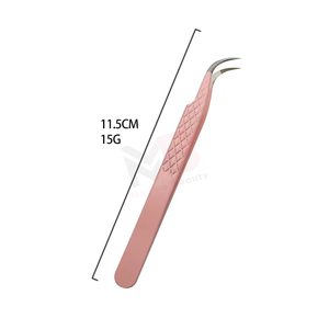 Pinzas Profesionales para Extensión de Pestañas, Pinzas con Punta de Fibra, Acero Inoxidable, Mango Cómodo - Product Image 2