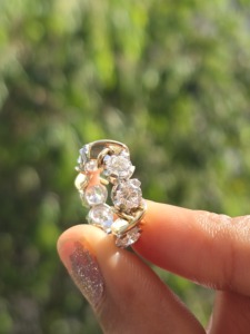 Anillo de Diamante Cultivado en Laboratorio, Oro Amarillo o Blanco de 14K o 18K, Diamante Redondo, Anillo de Dos Tonos para Mujer, Elegante Regalo de Boda o Compromiso - Product Image 2