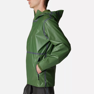 VANEK INTERNATIONAL Unisex Color Blocking <b>Racer</b> <b>Jacket</b> Zipper Front Waterproof Windproof Breathable Sporty Hooded Fleece Quilted - Product Image 2